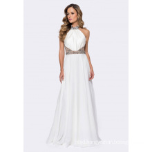 A Line Halter Evening Dress